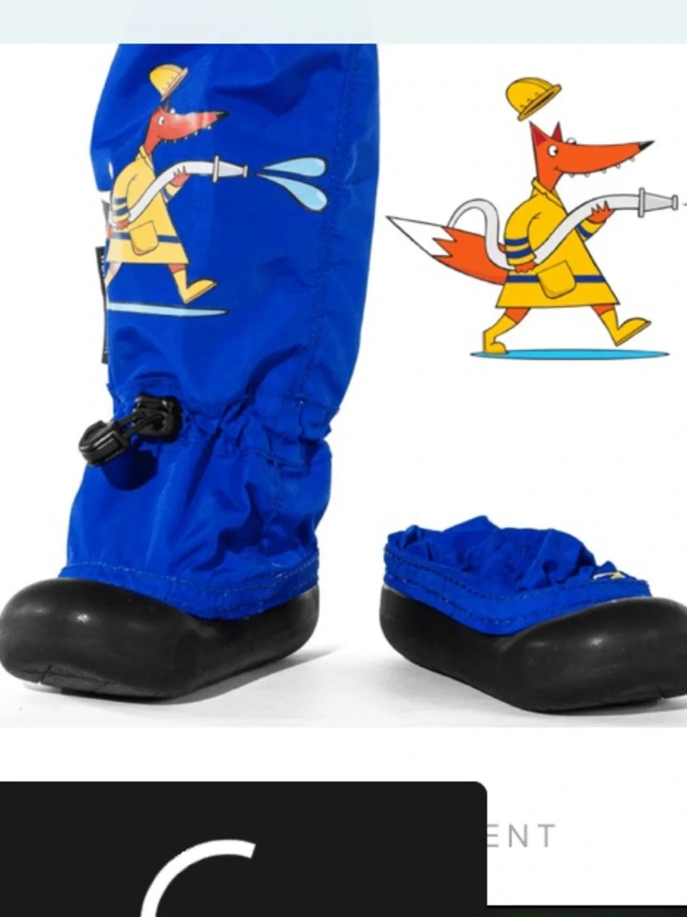 MyMayu Muddy Munchkins water repellent rain boots Fox detail sz 5/6